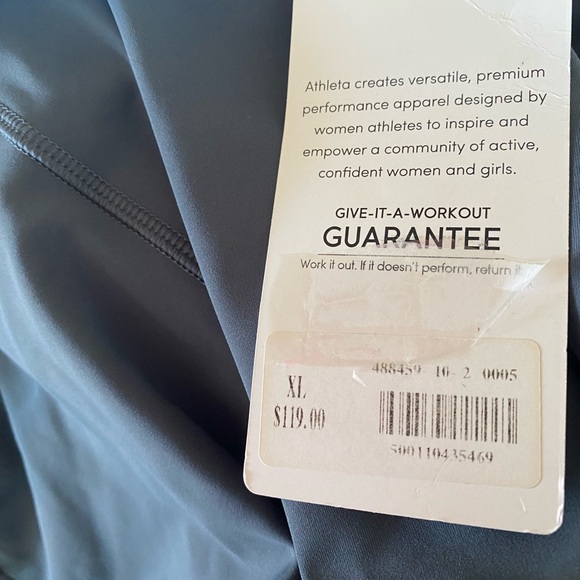NWT Athleta RAINIER MID RISE JOGGER -blue compression fabric w/ brushed interior - Picture 8 of 13
